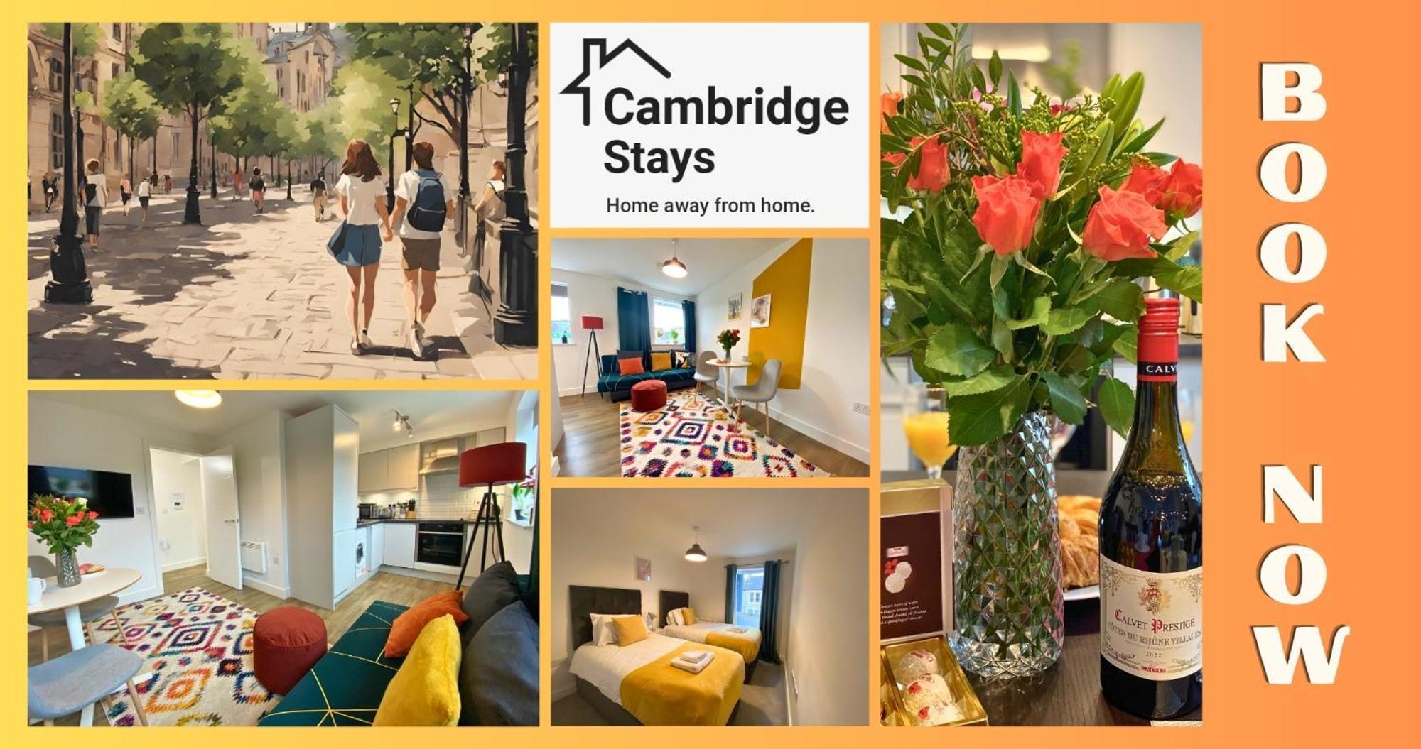 Cambridge Stays Central Apart Hotel 1Br Flats-Easy Walk To City Centre-Parking Buitenkant foto