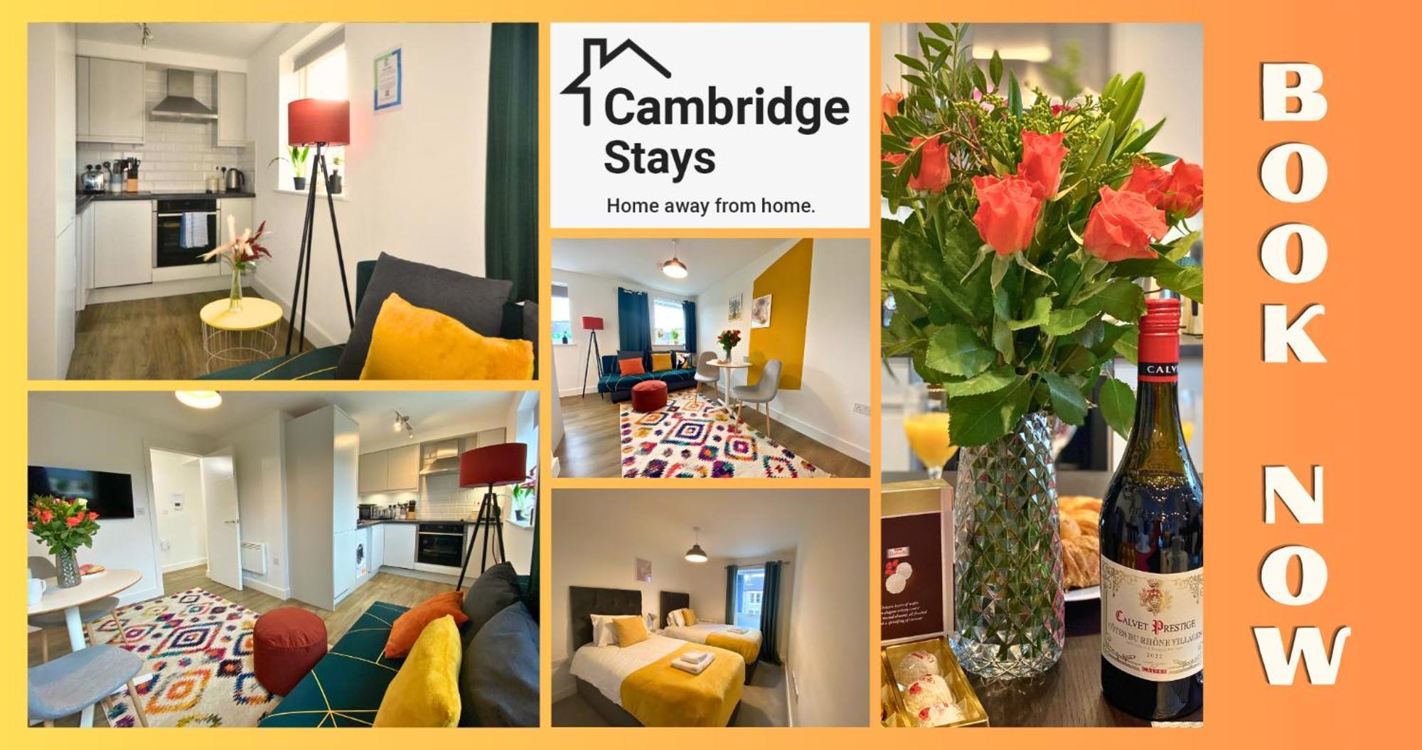 Cambridge Stays Central Apart Hotel 1Br Flats-Easy Walk To City Centre-Parking Buitenkant foto